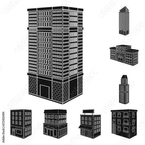 Isolated object of architecture and estate symbol. Collection of architecture and build stock symbol for web.