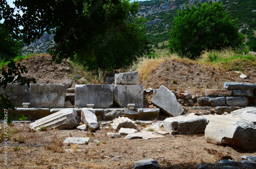 the ruins of the ancient town Ephesus in Turkey the ruins of the ancient town Ephesus in Turkey