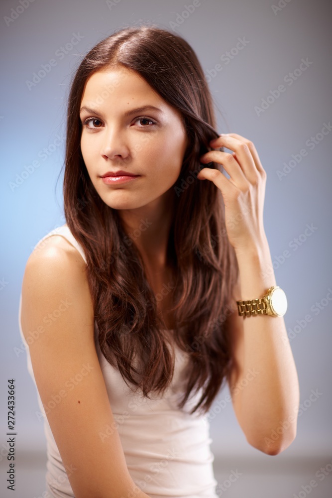 Portrait of pretty brunette Portrait of pretty brunette
