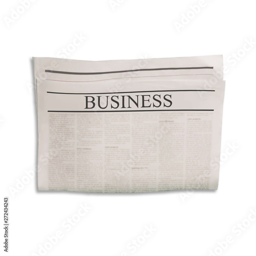 Mockup of Business newspaper blank with textured space for text, headline and images.