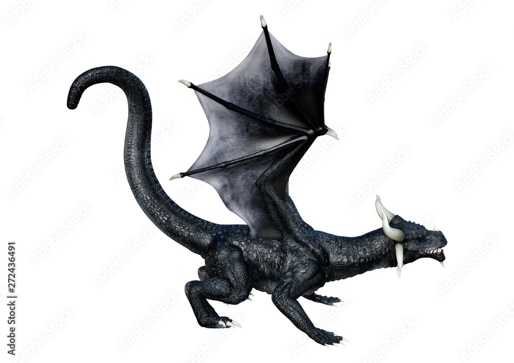Obraz premium 3D Rendering Fairy Tale Dragon on White