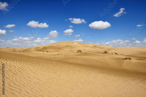 Kazakhstan, Ustyurt plateau, Beautiful dunes desert on the steppe landscapes close the Aktau, Mangystau province,