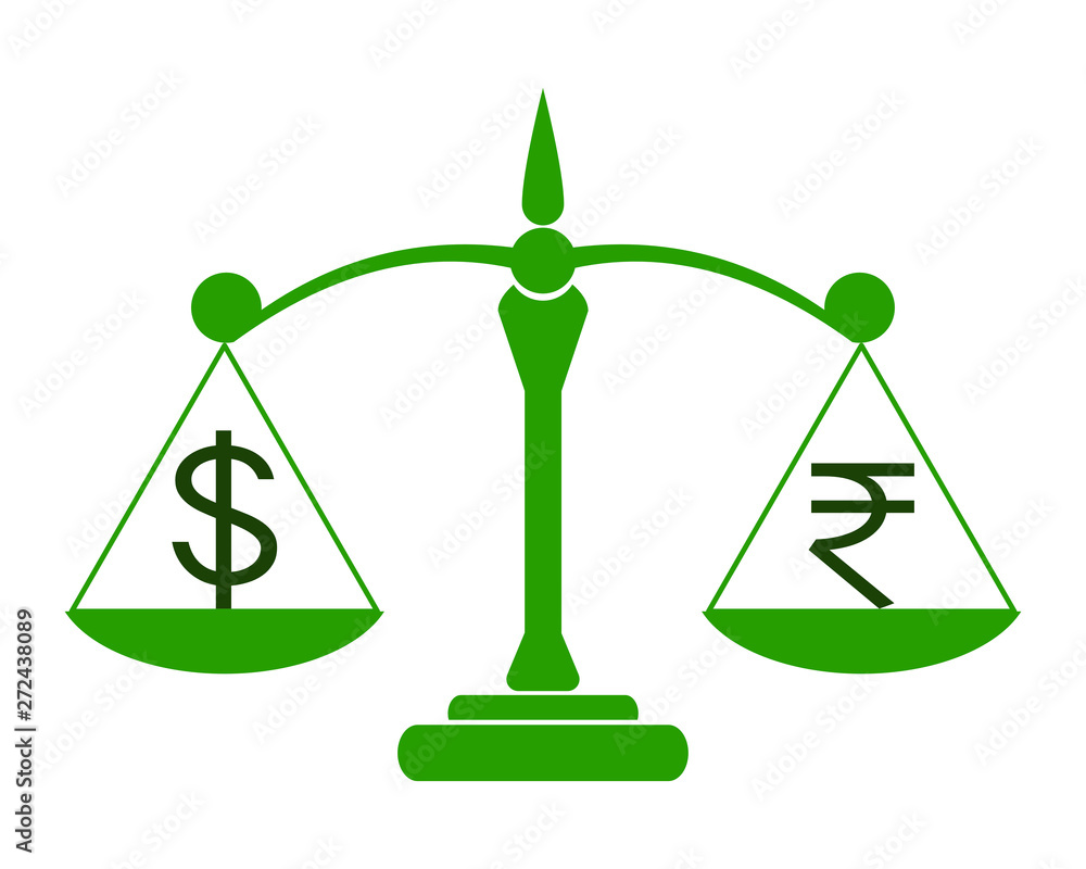 Balancing with dollar and rupee. Balancing with dollar and rupee.