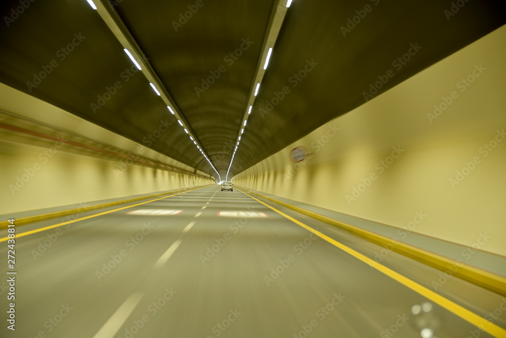 New Korfakan – Dubai, Sharjah road, Ras Al Khaimah – Fujairah, United Arab Emirates, June 4, 2019. Included many tunnels in the mountains New Korfakan – Dubai, Sharjah road, Ras Al Khaimah – Fujairah, United Arab Emirates, June 4, 2019. Included many tunnels in the mountains