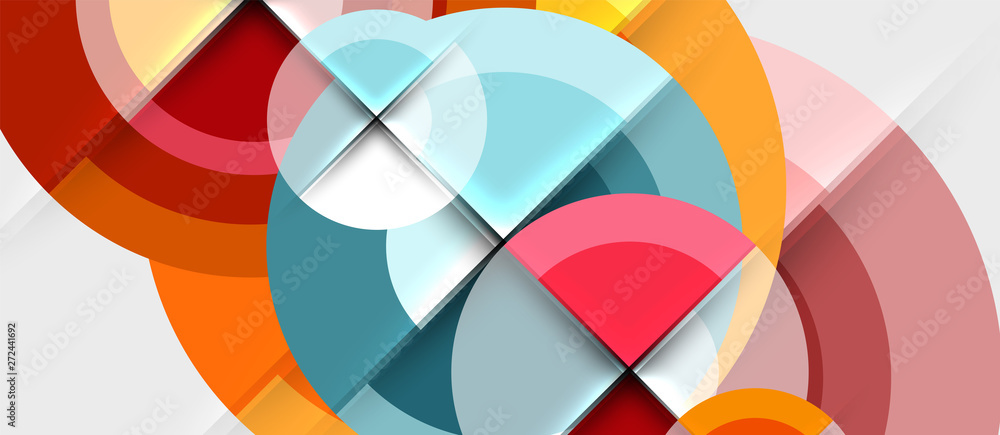 Obraz premium Circular geometrical design template