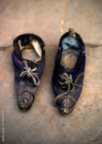 Bound Feet Shoes, Tuan Shan Village, Yunnan Province, China photo