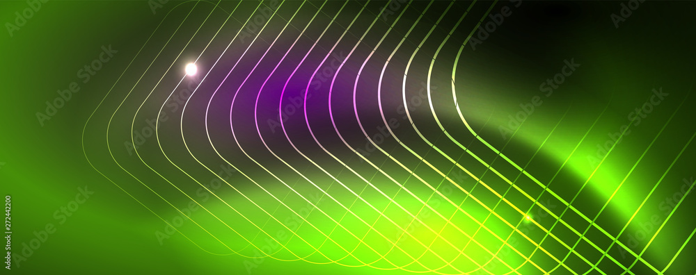 Shiny glowing design background, neon style lines, technology concept, vector Shiny glowing design background, neon style lines, technology concept, vector