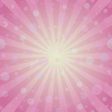 Sunlight magic background. Pink and yellow color burst background with confetti sparkles or snow.