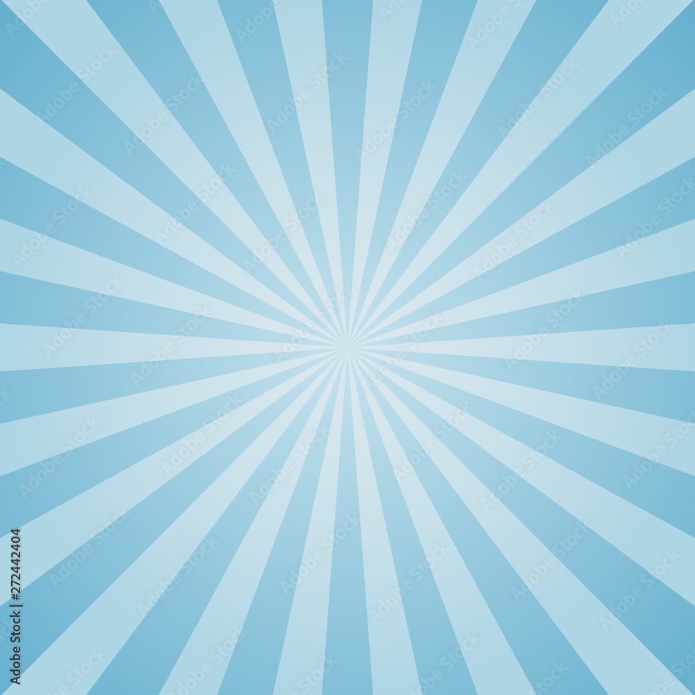 Sunlight background. Pale blue color burst background Fantasy Vector illustration.