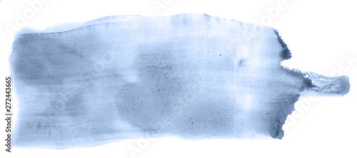 Abstract watercolor background hand-drawn on paper. Volumetric smoke elements. Navy blue color. For design, web, card, text, decoration, surfaces.