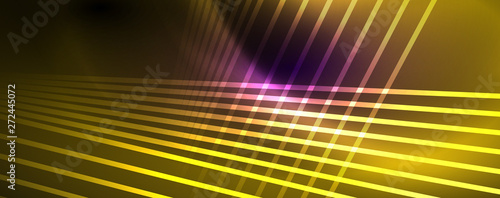 Color light with lines, outer space background, bright rays
