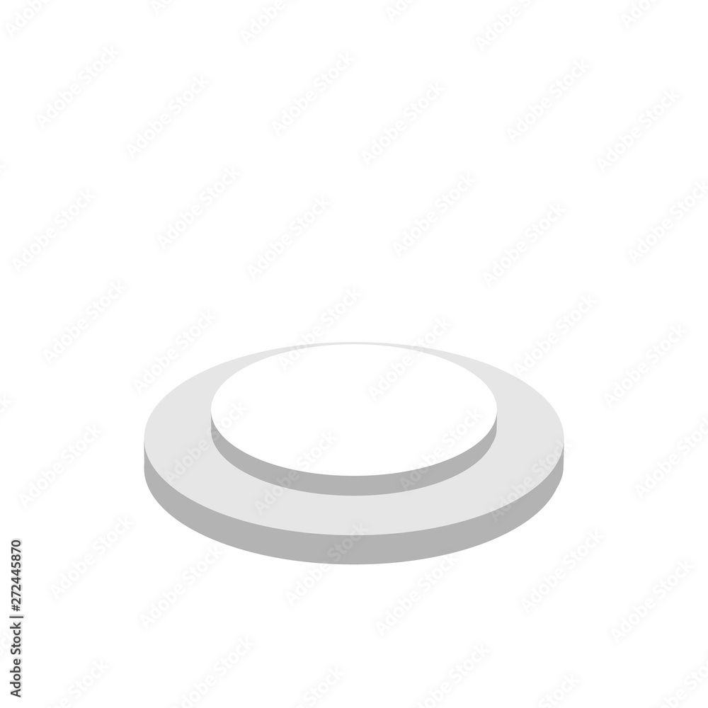 White podium. Pedestal. Scene. Vector illustration. White podium. Pedestal. Scene. Vector illustration.