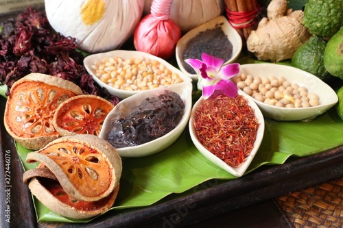 Thai spa aromatherapy massage herb