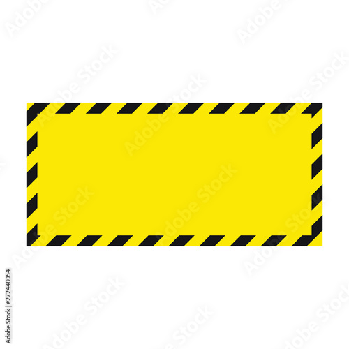 Black and yellow warning line striped rectangular background, yellow and black stripes on the diagonal, a warning to be careful of the potential danger vector template sign border