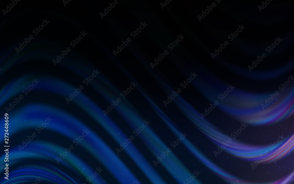 Fototapeta premium Dark BLUE vector background with galaxy stars.