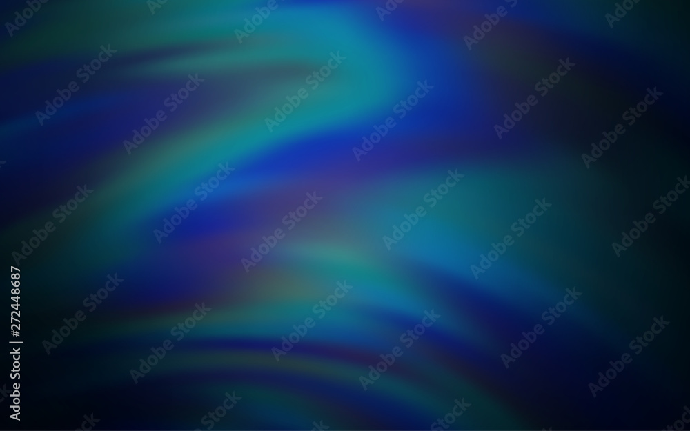 Fototapeta premium Dark BLUE vector blurred and colored pattern.