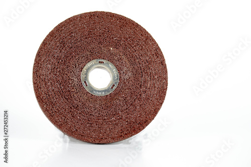 grinding wheels abrasive disc isolated white background photo close up