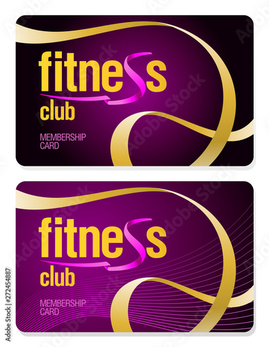 Fitness club membership cards