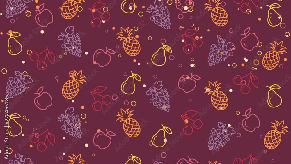 Summer colored background with fruit Summer colored background with fruit