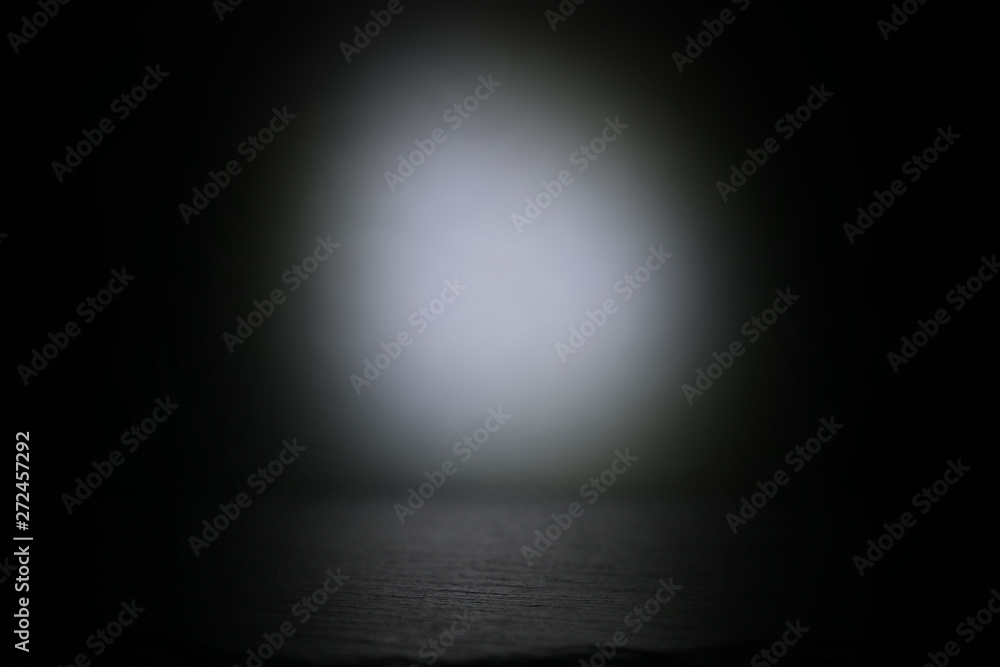 abstract dark concentrate floor scene with spotlight and display - obrazy, fototapety, plakaty 