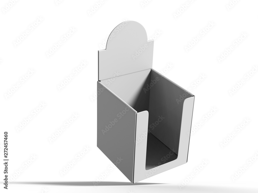 Blank counter top product display for mock up and branding. 3d render illustration. Blank counter top product display for mock up and branding. 3d render illustration.