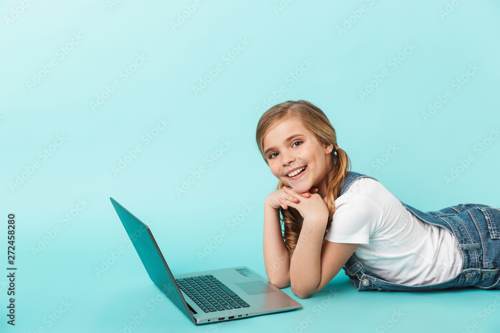 Portrait of a cheerful little girl isolated Portrait of a cheerful little girl isolated