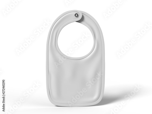 Tableau sur toile Blank Baby Bib for branding and mock up, 3d render illustration