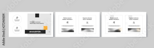 Set of brochures infographics for marketing the promotion goods and services on market