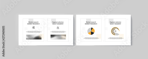 Set of brochures infographics for marketing the promotion goods and services on market