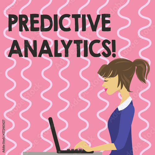 Text sign showing Predictive Analytics. Conceptual photo Method to forecast Perforanalysisce Statistical Analysis