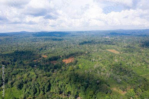 View from top shooting by drone camera  at south of Laos