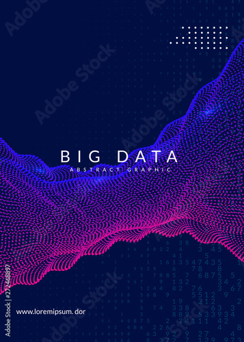 Abstract tech visuals. Digital technology background. Artificial intelligence, deep learning and big data concept for computing template. Neural abstract tech visuals backdrop.