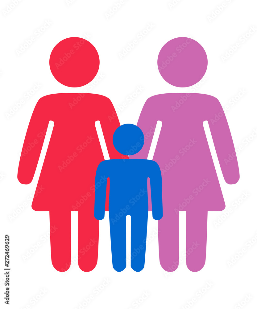 Gay, lesbian couples and family with children icons Gay, lesbian couples and family with children icons