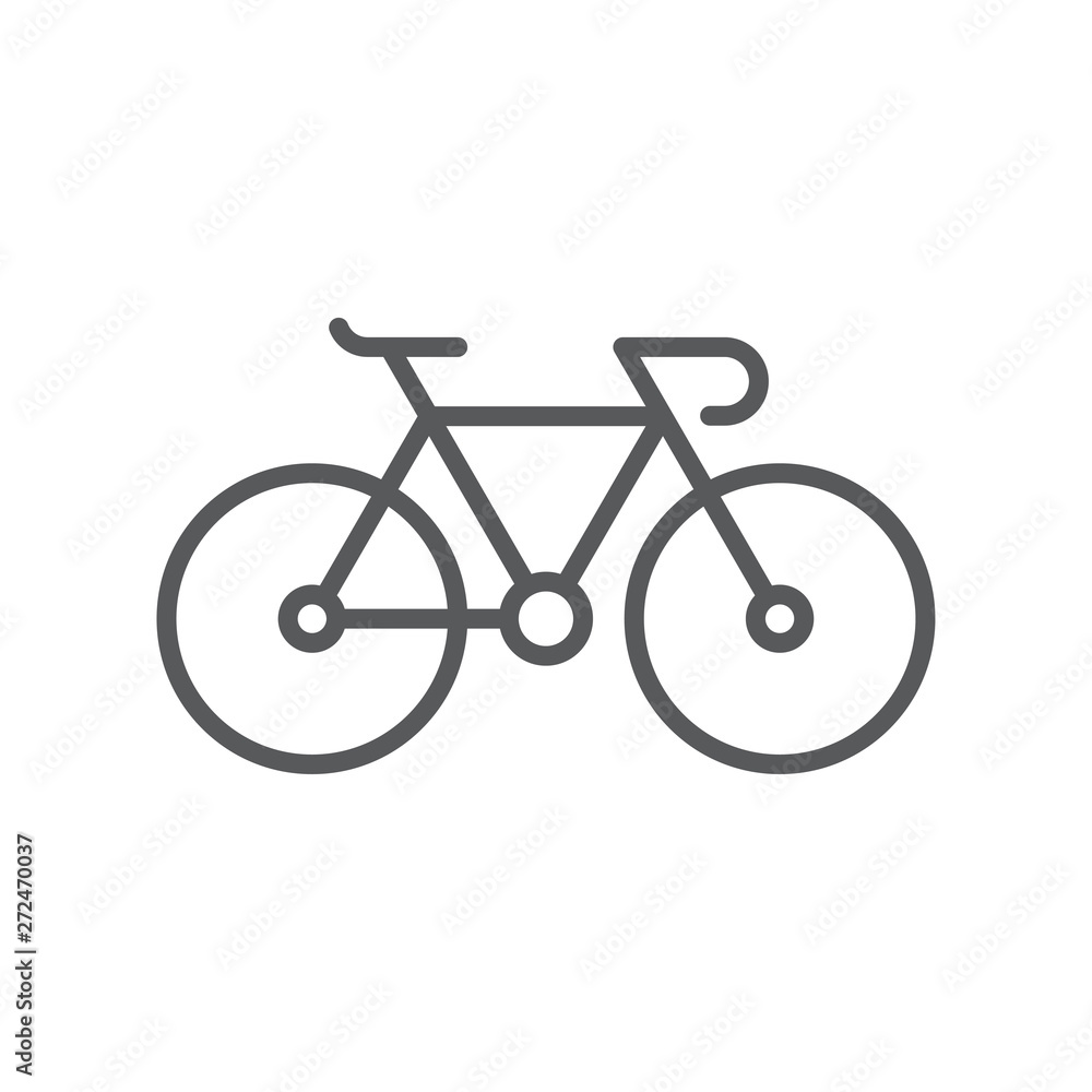Bicycle line icon. Minimalist icon isolated on white background. Bicycle simple silhouette. Web site page and mobile app design vector element. Bicycle line icon. Minimalist icon isolated on white background. Bicycle simple silhouette. Web site page and mobile app design vector element.