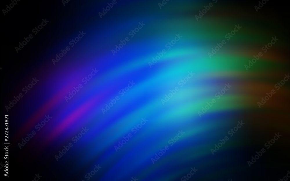 Dark Multicolor vector background with wry lines.