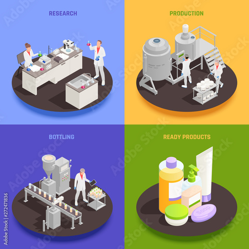 Cosmetics Production 2x2 Design Concept