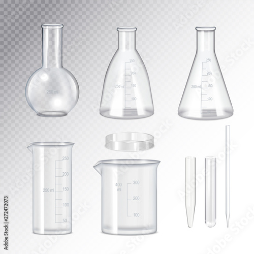 Laboratory Glassware Realistic Transparent 