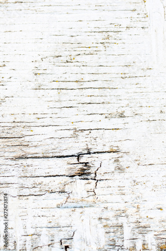 Grunge Wooden Texture Wall with White Paint is severely peeling Old Style Abstract Background