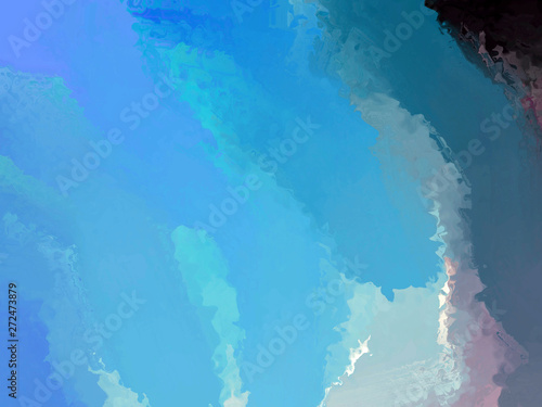 Colorful artistic blue textural background. Drawing paints. Texture strokes.