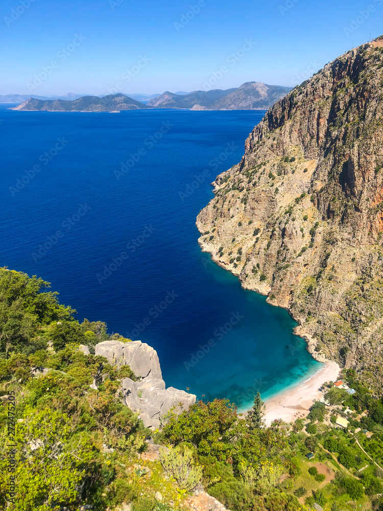 Fototapeta premium Butterfly Valley is a valley in Fethiye district of Muğla Province, southwestern Turkey, which is home to diverse butterfly species.