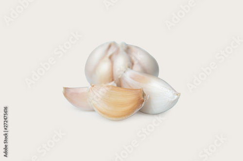 Garlic Isolated on white background with clipping path