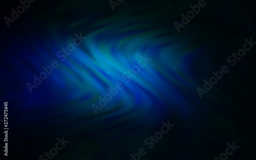 Dark BLUE vector template with space stars.