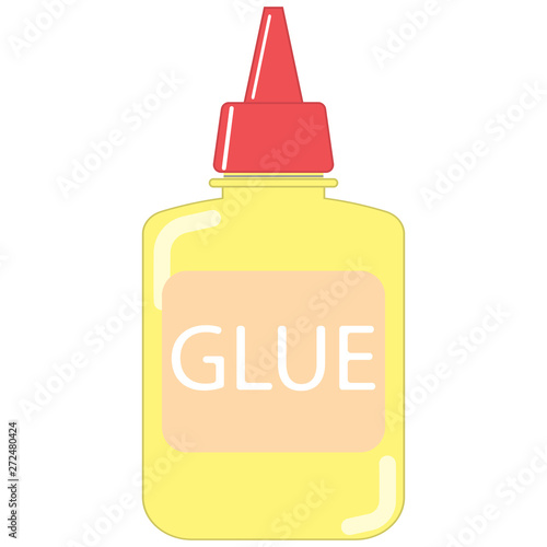 vector image of flat icon of glue bottle