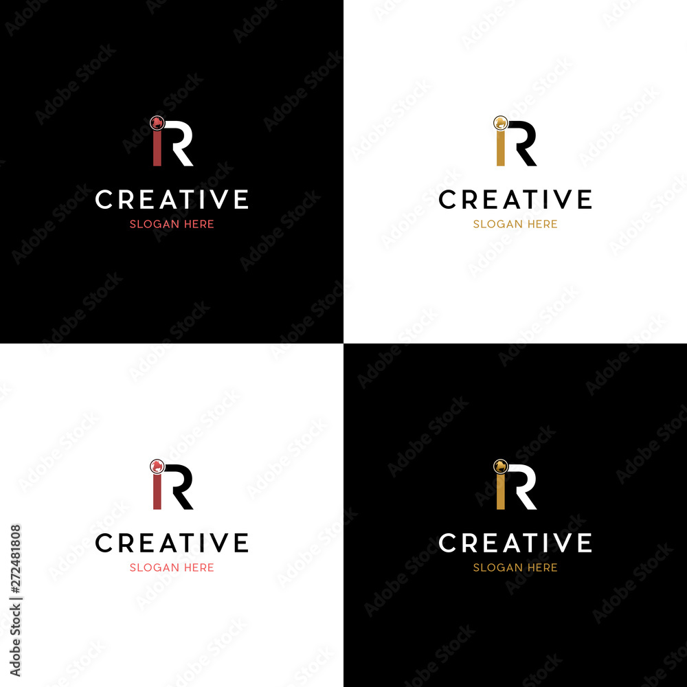 IR Initial logo Lettering Vector. Black and Red monogram logo. Technology line letter symbol. Alphabet R , RI , IR logo design. Black, white and red color style. Vector illustration. IR Initial logo Lettering Vector. Black and Red monogram logo. Technology line letter symbol. Alphabet R , RI , IR logo design. Black, white and red color style. Vector illustration.