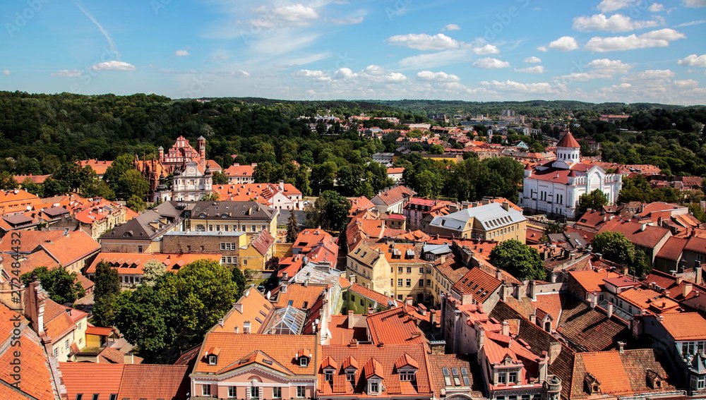 Red roofs of Vilnius,Lithuania