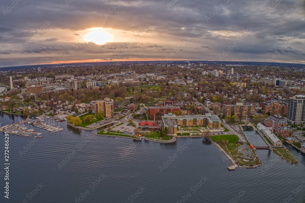 Kingston is a Canadian Town on the Shore of Lake Ontario with a large University and Hospital