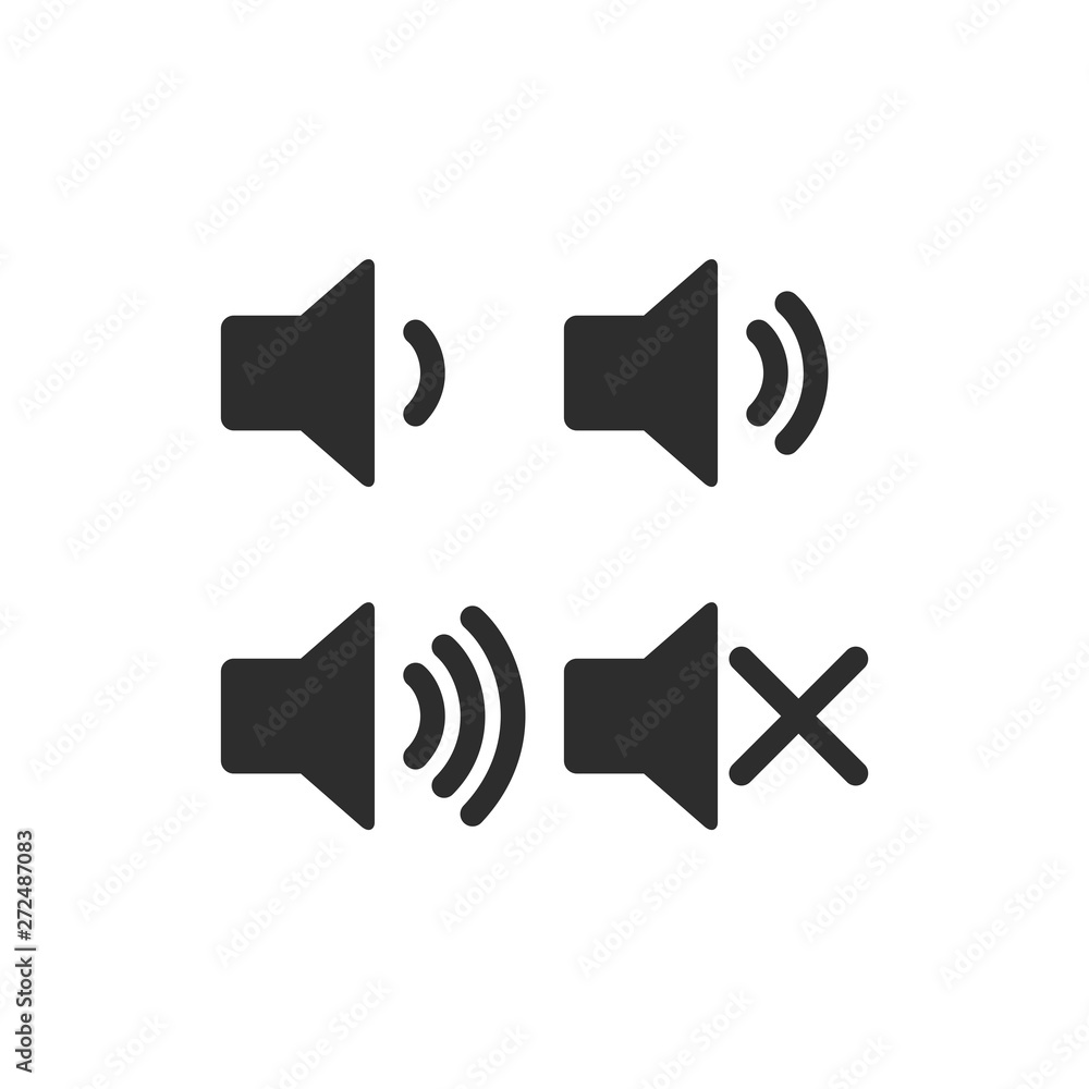 Speaker vector set icon isolated on white background. Speaker pack symbol for web site Computer and mobile vector Speaker vector set icon isolated on white background. Speaker pack symbol for web site Computer and mobile vector