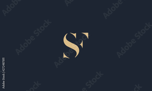 SF logo design template vector illustration