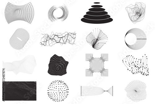 Vector Abstract Shape Geometric universal design form