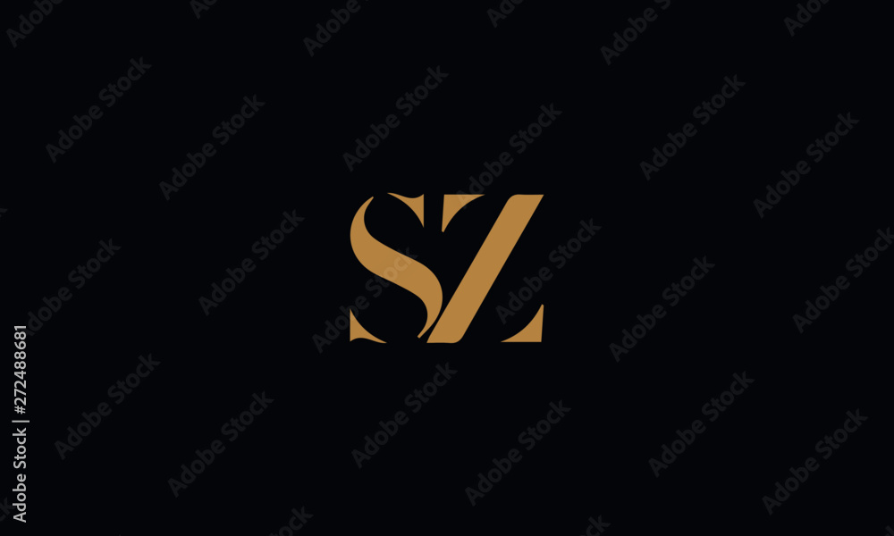 SZ logo design template vector illustration Stock Vector | Adobe Stock